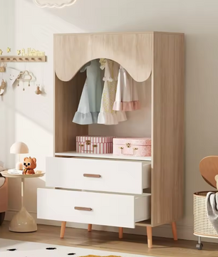 Moderne Kindergarderobe met Kledingstang en Lades – Open Kledingkast