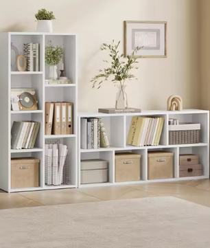 Boekenkast met 7 Compartimenten – Kubusrek voor Woonkamer en Kantoor
