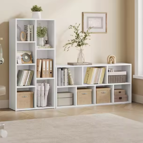 Boekenkast met 7 Compartimenten – Kubusrek voor Woonkamer en Kantoor