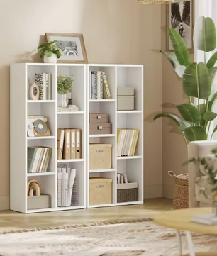 Boekenkast met 7 Compartimenten – Kubusrek voor Woonkamer en Kantoor