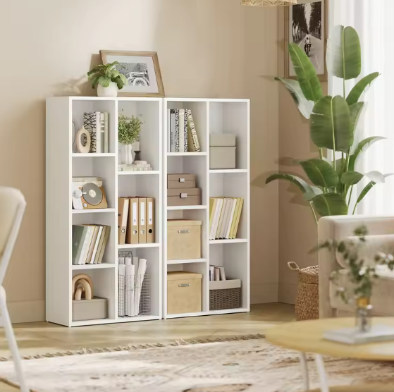 Boekenkast met 7 Compartimenten – Kubusrek voor Woonkamer en Kantoor