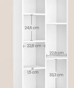 Boekenkast met 7 Compartimenten – Kubusrek voor Woonkamer en Kantoor