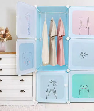 Modulaire Kindergarderobe met 6 Modules – Opbergplank voor Kinderkamer