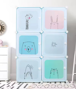 Modulaire Kindergarderobe met 6 Modules – Opbergplank voor Kinderkamer