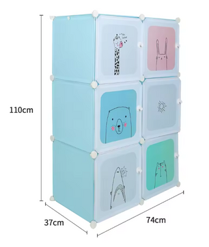 Modulaire Kindergarderobe met 6 Modules – Opbergplank voor Kinderkamer