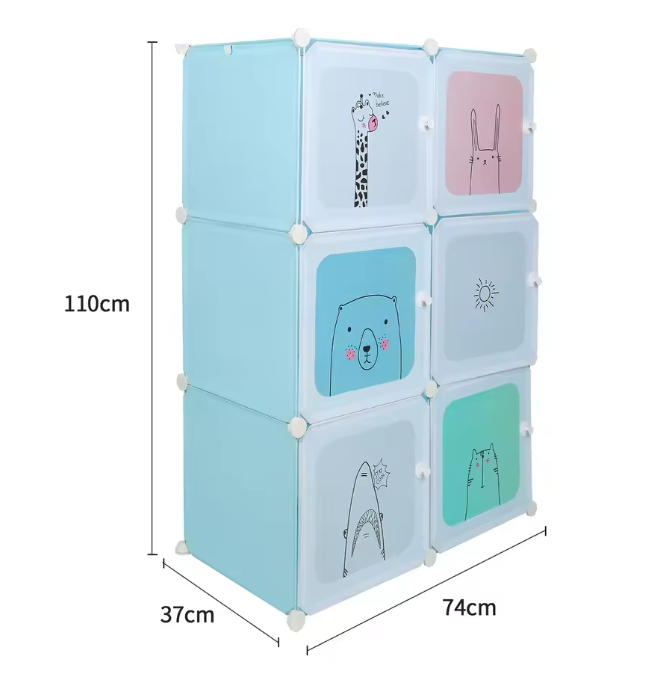 Modulaire Kindergarderobe met 6 Modules – Opbergplank voor Kinderkamer