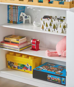 Kinderopbergkast met Deuren en Planken – Speelgoed- en Boekenkast