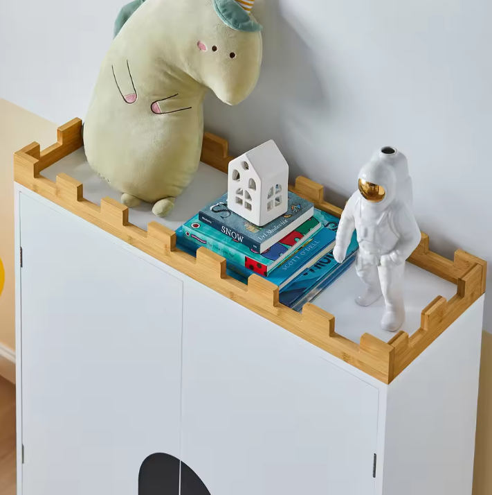 Kinderopbergkast met Deuren en Planken – Speelgoed- en Boekenkast