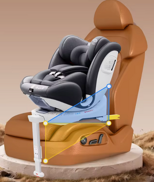 360° Draaibaar Kinderzitje met ISOFIX en Steunpoot – 40–150 cm