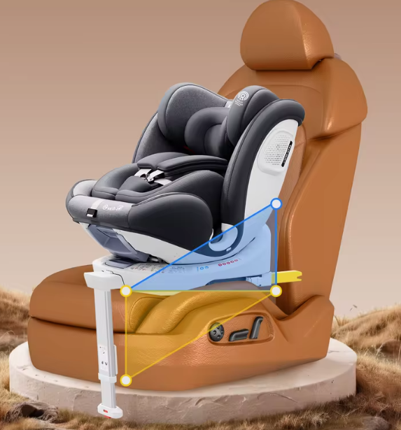 360° Draaibaar Kinderzitje met ISOFIX en Steunpoot – 40–150 cm
