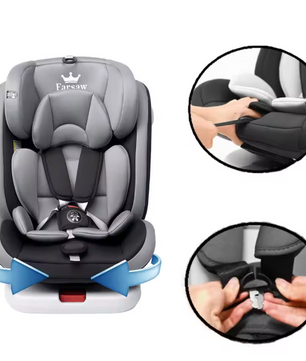 360° Draaibaar Kinderautostoeltje met ISOFIX en Top Tether – 9–36 kg
