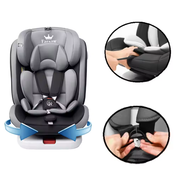 360° Draaibaar Kinderautostoeltje met ISOFIX en Top Tether – 9–36 kg