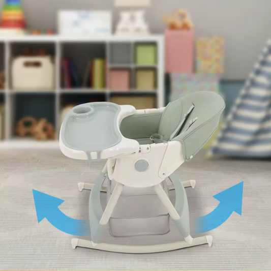 3-in-1 Baby Eetstoel met Tafel, Wielen en Afneembaar Blad – Opvouwbaar en Veilig