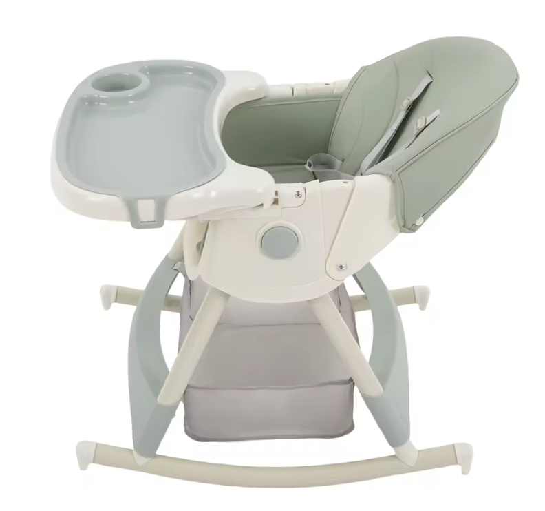 3-in-1 Baby Eetstoel met Tafel, Wielen en Afneembaar Blad – Opvouwbaar en Veilig