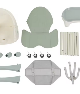 3-in-1 Baby Eetstoel met Tafel, Wielen en Afneembaar Blad – Opvouwbaar en Veilig