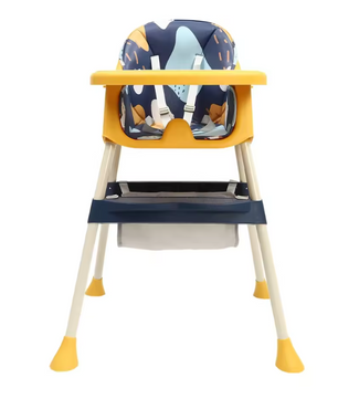 4-in-1 Opvouwbare Baby Eetstoel met Blad en Voetsteun – Voor Thuis en Onderweg