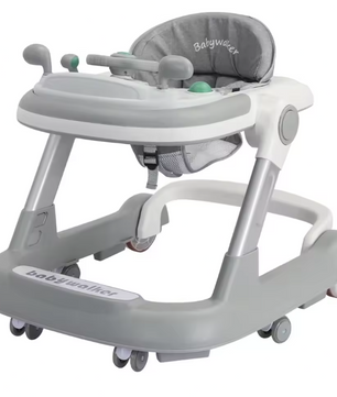 2-in-1 Baby Loopwagen en Duwloopwagen – Opvouwbaar met Afneembare Tray