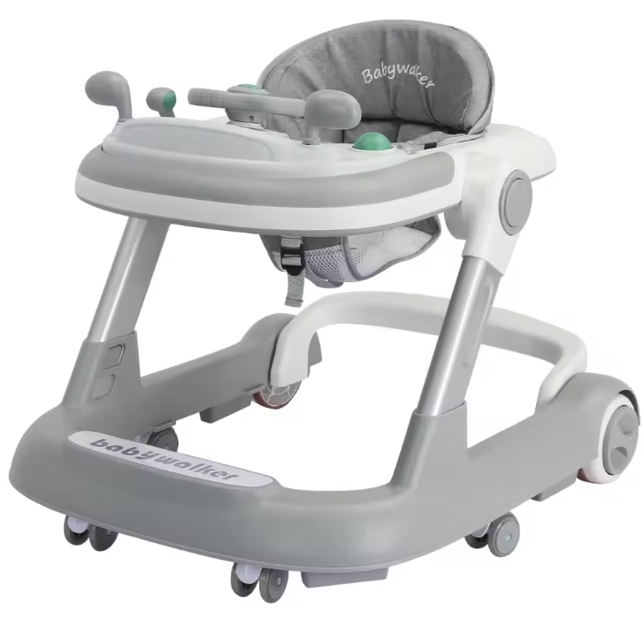 2-in-1 Baby Loopwagen en Duwloopwagen – Opvouwbaar met Afneembare Tray