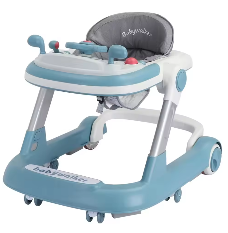 2-in-1 Baby Loopwagen en Duwloopwagen – Opvouwbaar met Afneembare Tray