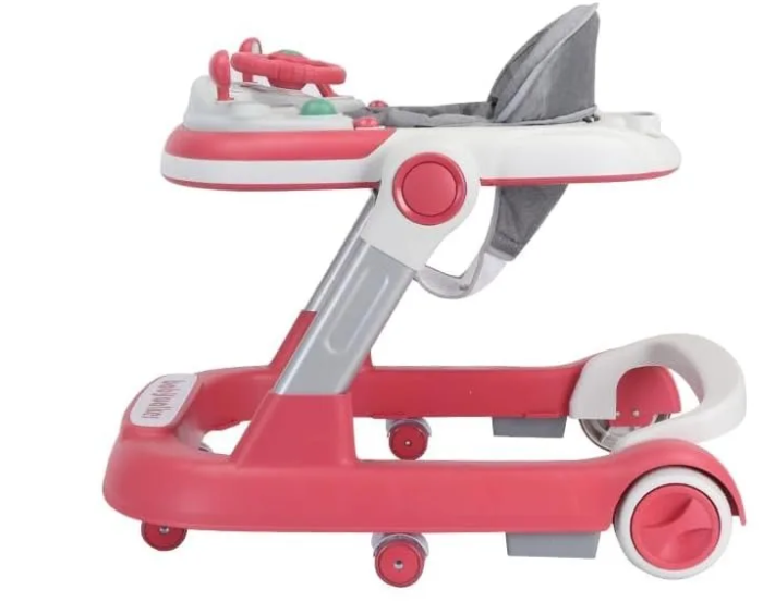 2-in-1 Baby Loopwagen en Duwloopwagen – Opvouwbaar met Afneembare Tray