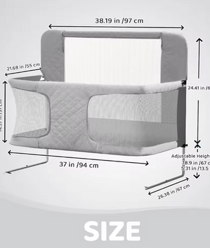 3-in-1 Opvouwbaar Babybedje – Co-Sleeper, Wieg en Box in Één