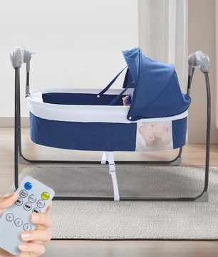 Elektrisch Baby Schommelbed met Afstandsbediening – Timer en 3 Schommelstanden