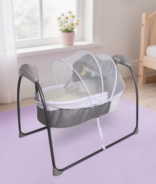 Elektrisch Baby Schommelbed met Afstandsbediening – Timer en 3 Schommelstanden