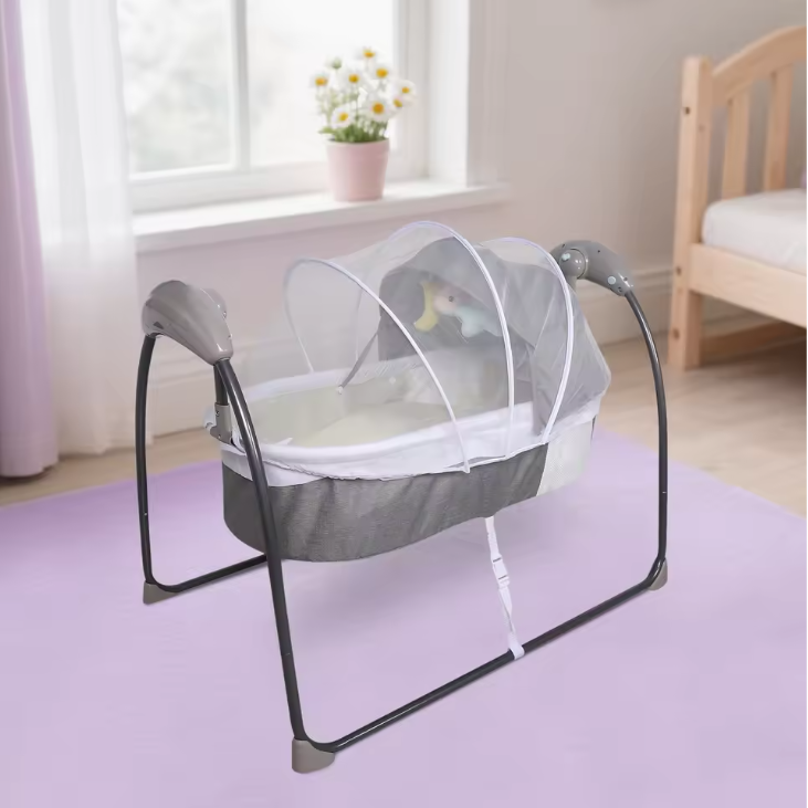 Elektrisch Baby Schommelbed met Afstandsbediening – Timer en 3 Schommelstanden