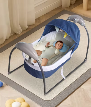 Elektrisch Baby Schommelbed met Afstandsbediening – Timer en 3 Schommelstanden