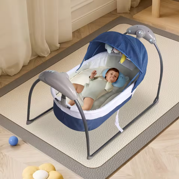 Elektrisch Baby Schommelbed met Afstandsbediening – Timer en 3 Schommelstanden