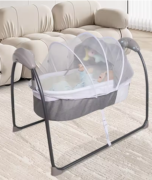 Elektrisch Baby Schommelbed met Afstandsbediening – Timer en 3 Schommelstanden
