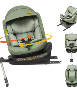 360° Draaibare i-Size Kinderautostoel met Steunpoot – 40 tot 150 cm