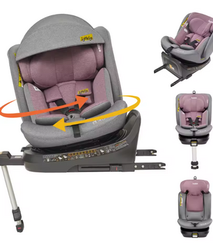 360° Draaibare i-Size Kinderautostoel met Steunpoot – 40 tot 150 cm