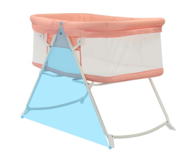 2-in-1 Baby Reisbedje en Wieg – Opvouwbaar Bedside Bed met Matras