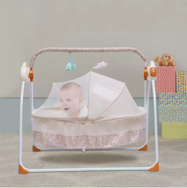 Elektrische Baby Wieg met Schommelfunctie – Automatisch en Opvouwbaar