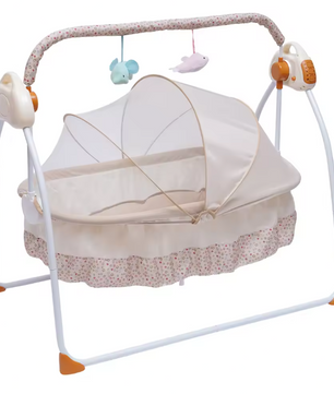 Elektrische Babywieg met Automatische Schommelfunctie, Muziek, Bluetooth en Afstandsbediening