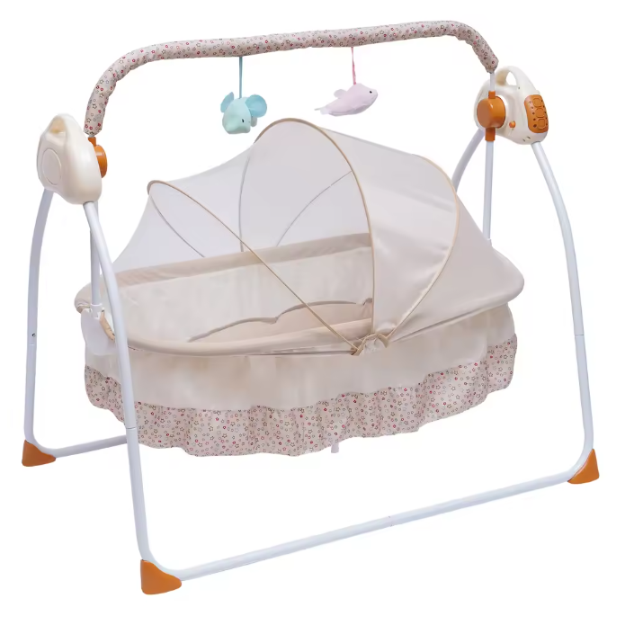 Elektrische Babywieg met Automatische Schommelfunctie, Muziek, Bluetooth en Afstandsbediening