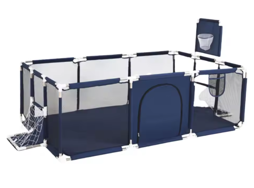 Baby Speelbox / Speelhek met Veiligheidsbarrière en Speelelementen