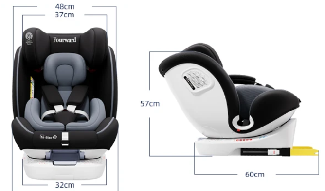360° Roterend Autostoeltje voor Kinderen – Isofix Kinderzitje met 5-punts Riem (9–36 kg, 0–12 jaar)