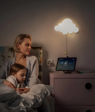 Wolk Nachtlamp voor Kinderkamer – Wandlamp op Batterijen met Zacht Licht
