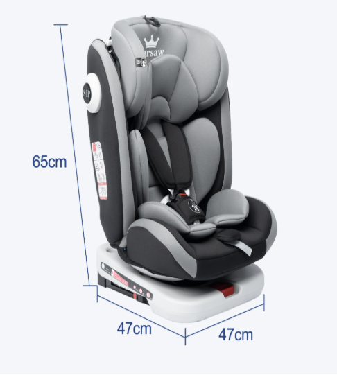 360° Roterend Autostoeltje voor Kinderen – Isofix Kinderzitje met 5-punts Riem(9–36 kg, 0–12 jaar)