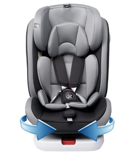 360° Roterend Autostoeltje voor Kinderen – Isofix Kinderzitje met 5-punts Riem(9–36 kg, 0–12 jaar)