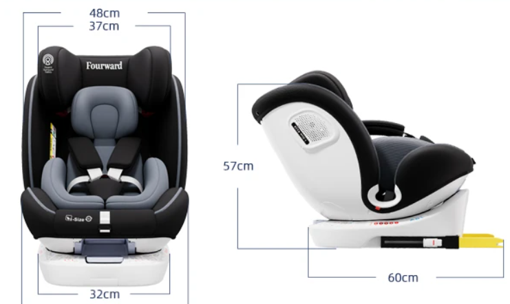 360° Draaibaar Baby-autostoeltje met ISOFIX – Ruimtebesparend Kinderzitje (40–150 cm, 0–12 jaar)