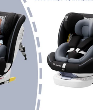 360° Draaibaar Baby-autostoeltje met ISOFIX – Ruimtebesparend Kinderzitje (40–150 cm, 0–12 jaar)