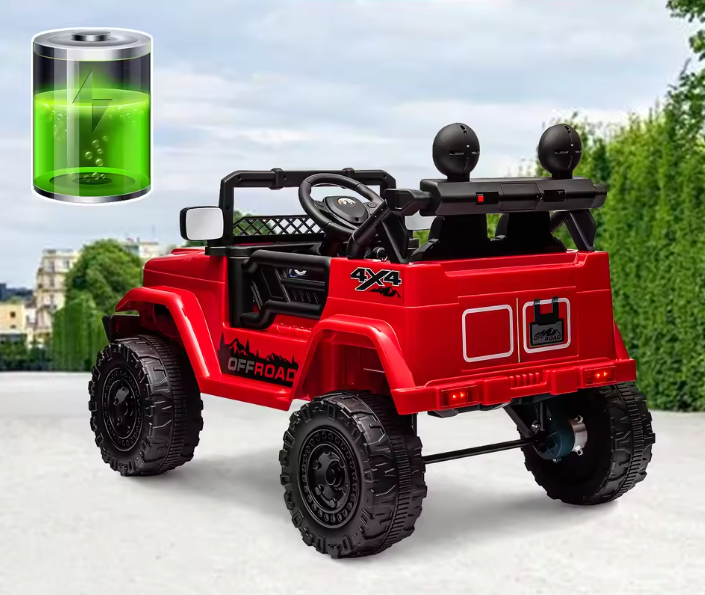 Elektrische Kinderauto 12V met Afstandsbediening, Muziek en LED-verlichting (vanaf 3 jaar)