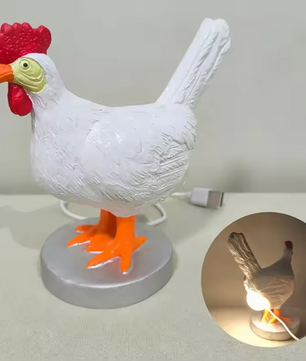 LED Nachtlamp met Dierfiguur – Schattige Kip voor Kinderkamer en Decoratie