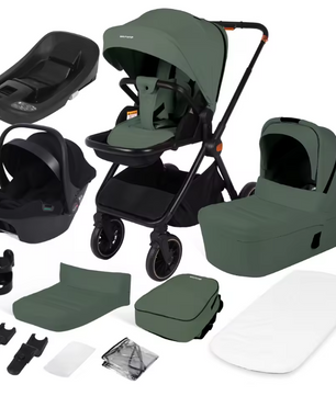 4-in-1 Opvouwbare Kinderwagen met Converteerbaar Baby-autostoeltje (tot 26 kg)