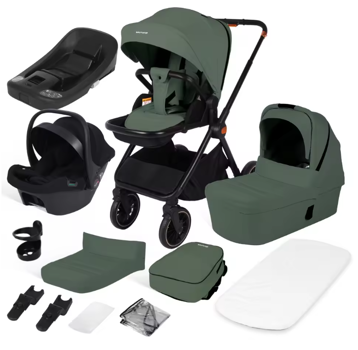 4-in-1 Opvouwbare Kinderwagen met Converteerbaar Baby-autostoeltje (tot 26 kg)
