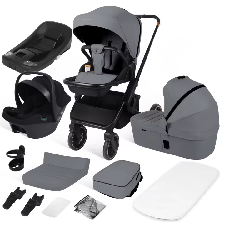 4-in-1 Opvouwbare Kinderwagen met Converteerbaar Baby-autostoeltje (tot 26 kg)