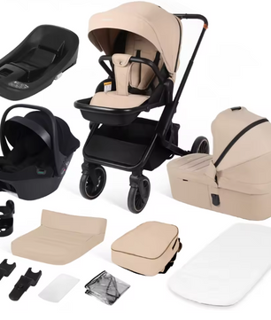 4-in-1 Opvouwbare Kinderwagen met Converteerbaar Baby-autostoeltje (tot 26 kg)